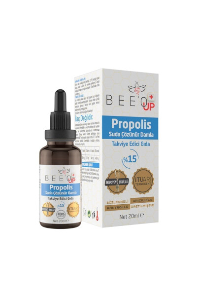 Water-Soluble Propolis Drops 20 Ml - BEE'O UP