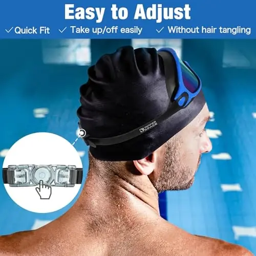 Water Space Swim Goggles 2 Pack for Adult Men Women, Anti-fog UV Protection No Leak 180° Wide View Clear Vision Pool Goggles - 12