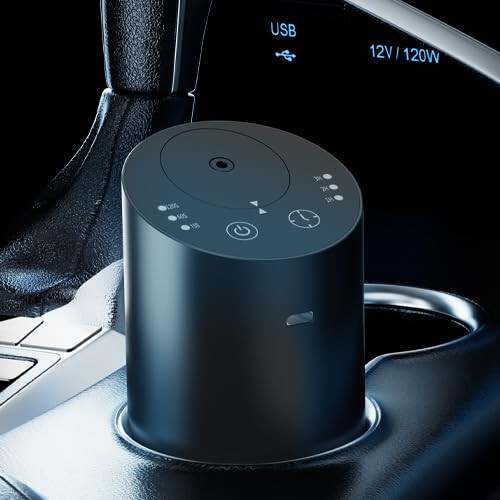 Waterless Car Diffuser, Waterless Diffusers for Essential Oils with Timer & No Leakage Tech, Super Quiet Cordless Aromatherapy Essential Oil Diffuser Battery Operated for Car, Room, Office (Black) - 5