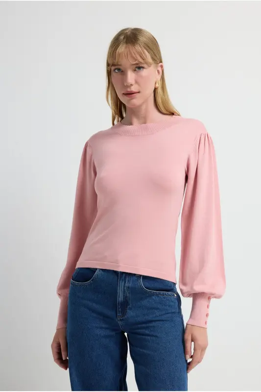 Watermelon Sleeve Knit Sweater-026 - 1