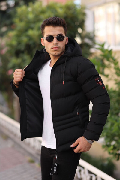 Waterproof and Windproof Men's Hooded Winter Puffer Jacket - 13