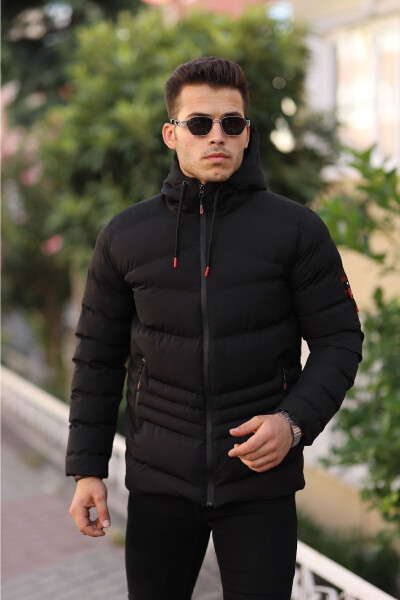 Waterproof and Windproof Men's Hooded Winter Puffer Jacket - 14