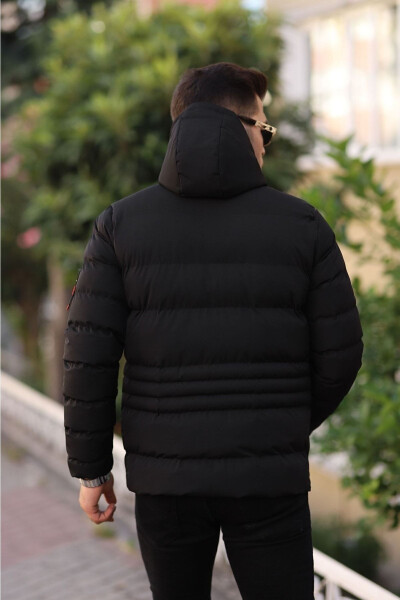 Waterproof and Windproof Men's Hooded Winter Puffer Jacket - 16