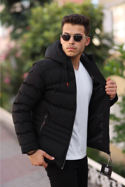 Waterproof and Windproof Men's Hooded Winter Puffer Jacket - 11