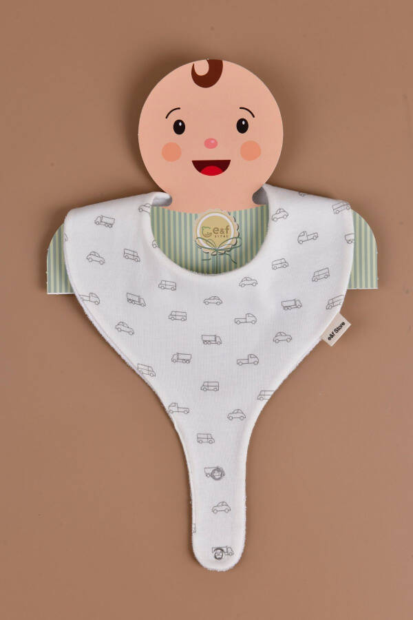 Waterproof Bib with Soother Holder - Cars - 1