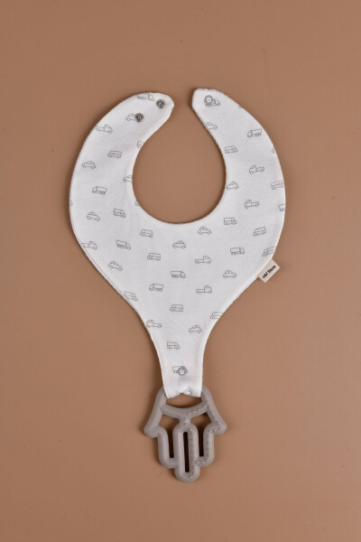 Waterproof Bib with Soother Holder - Cars - E&F STORE (1)