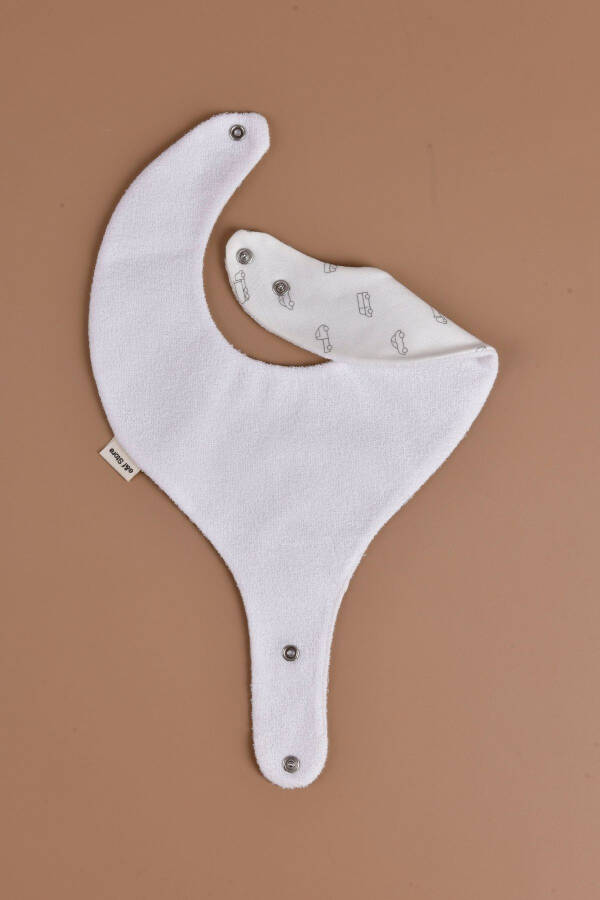 Waterproof Bib with Soother Holder - Cars - 4