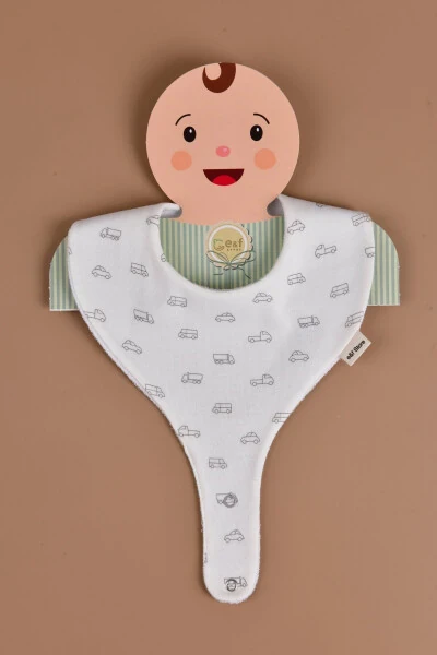 Waterproof Bib with Soother Holder - Cars - Modazone