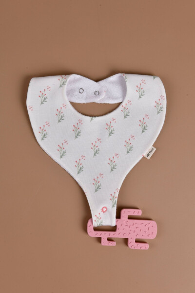 Waterproof Bib with Soother Holder - Flower Bouquet - E&F STORE (1)