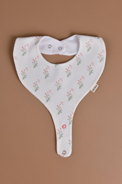 Waterproof Bib with Soother Holder - Flower Bouquet - 3