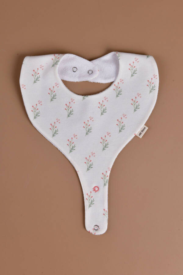 Waterproof Bib with Soother Holder - Flower Bouquet - 3
