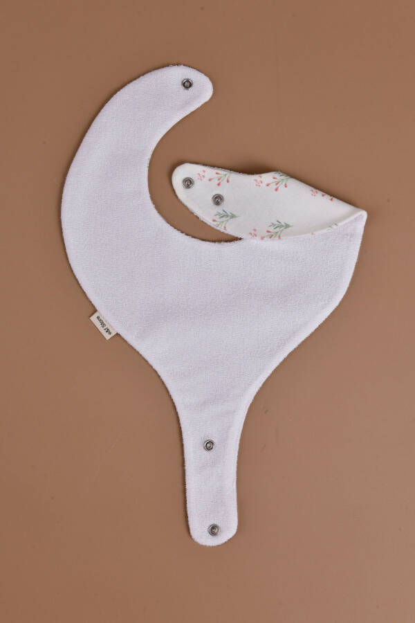 Waterproof Bib with Soother Holder - Flower Bouquet - 4