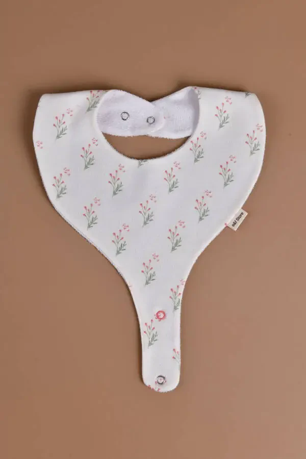 Waterproof Bib with Soother Holder - Flower Bouquet - 3