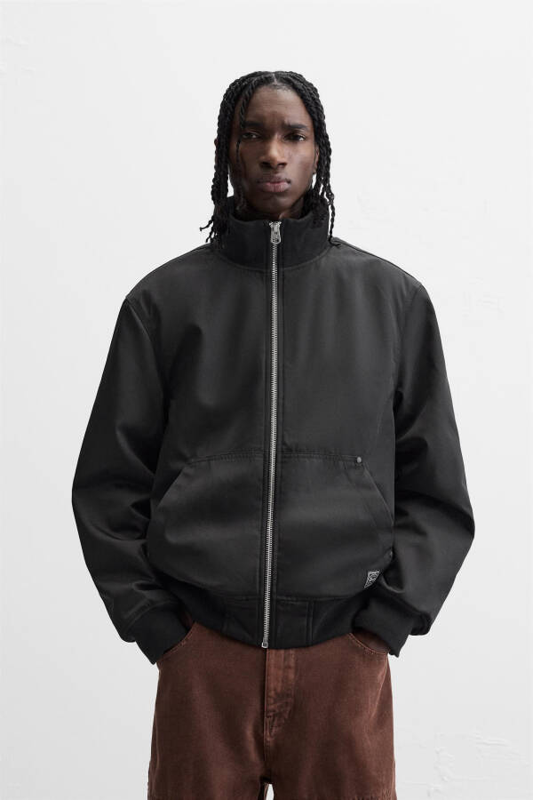 Waterproof bomber jacket - Black - 11