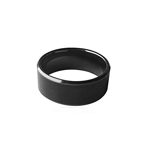 Waterproof Ceramic NFC Ring, NFC Forum Type 2 215 496 Bytes Chip Universal for Mobile Phone, All-Round Sensing Technology Wearable Smart Ring, Wide Surface Fashion Ring (10#) - 7