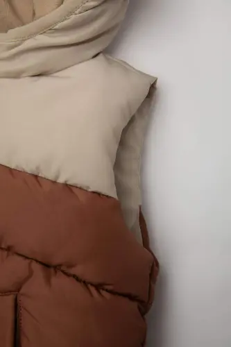 Waterproof fleece lined hooded puffer vest for baby boys (A2848a524au) - 8