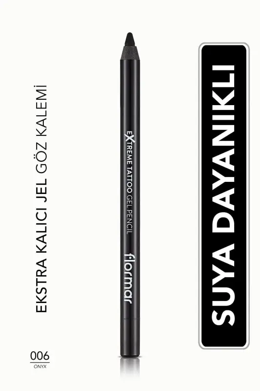 Waterproof Gel Eyeliner (BLACK)-extreme Tattoo Gel Pencil-006 Onyx-8682536028882 - FLORMAR