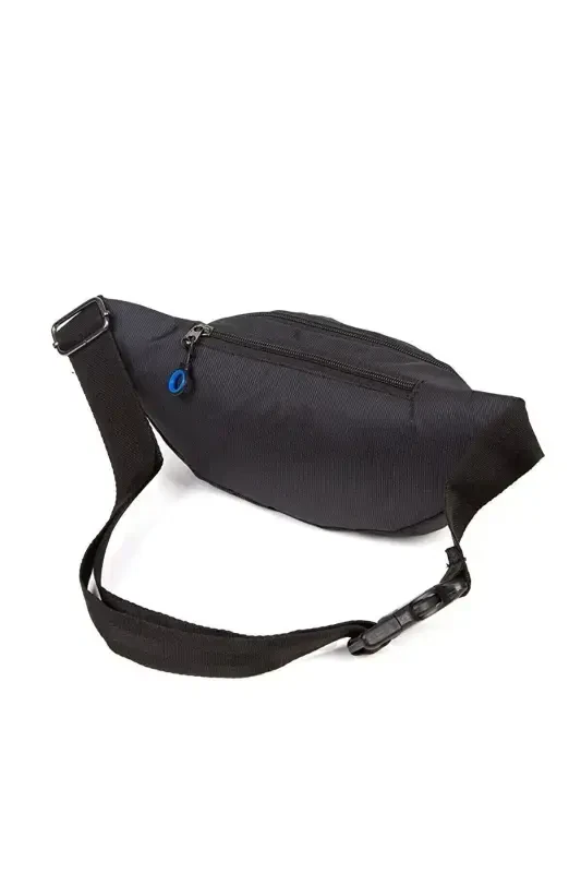 Waterproof Headphone Usb Output Unisex Black Crossbody Waist Shoulder and Sports Bag - blue black - 7