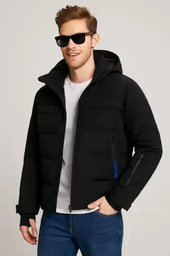 Waterproof Hooded Core Jcodarwin Men's Windproof Jacket-BLACK - 1