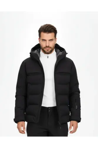 Waterproof Hooded Core Jcodarwin Men's Windproof Jacket-BLACK - 5