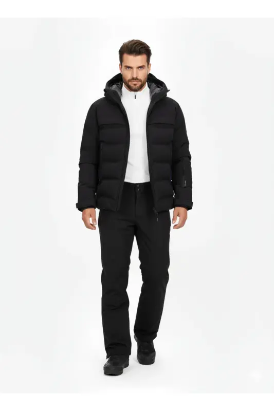 Waterproof Hooded Core Jcodarwin Men's Windproof Jacket-BLACK - 7