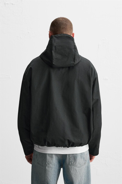 Waterproof hooded jacket (Black) - 12