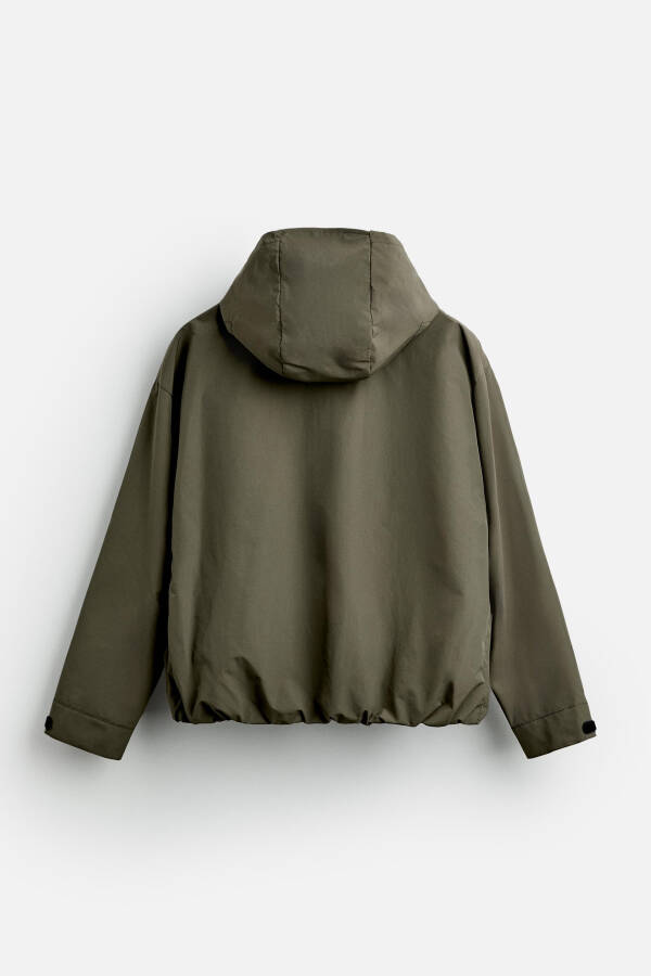 Waterproof hooded jacket (Light khaki) - 17