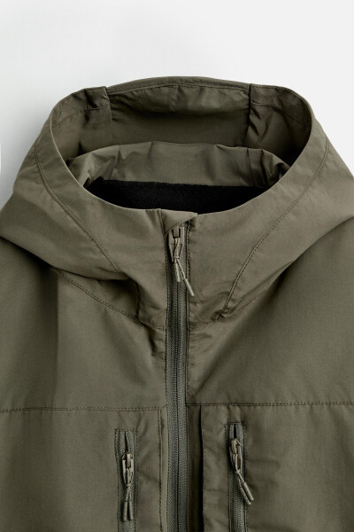 Waterproof hooded jacket (Light khaki) - 18