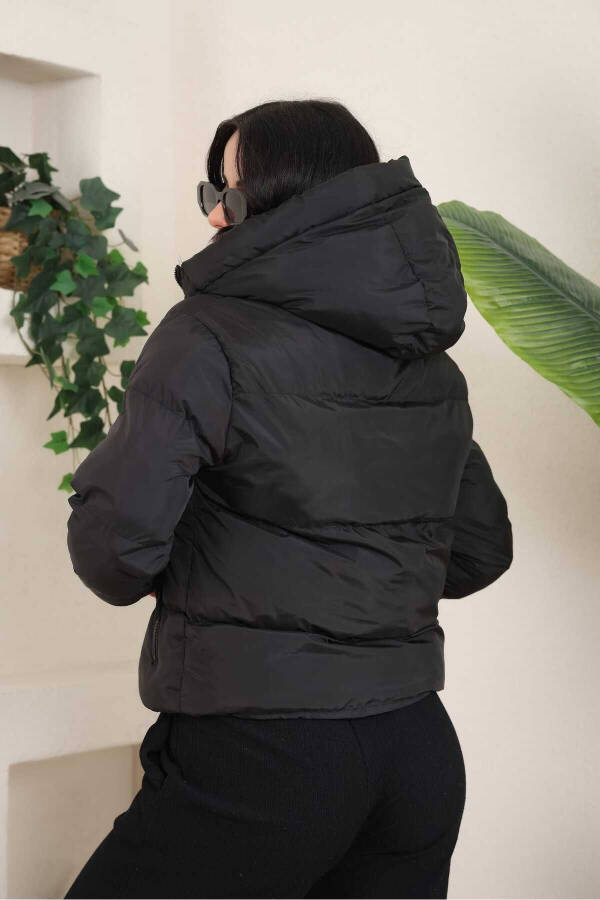 Waterproof Hooded Women's Puffer Jacket - 4