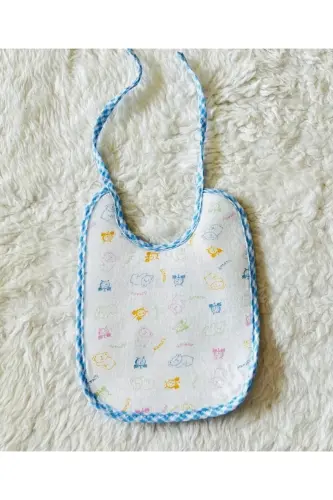 Waterproof Lace-Up Mixed Pattern 8 Pieces Girl Boy Bib - 5