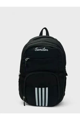 Waterproof Large Unisex School Backpack and Travel Bag-black4 - 1