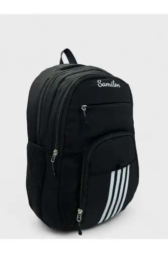 Waterproof Large Unisex School Backpack and Travel Bag-black4 - SAMILON (1)