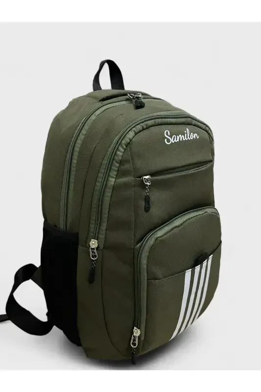 Waterproof Large Unisex School Backpack and Travel Bag-khaki4 - SAMILON