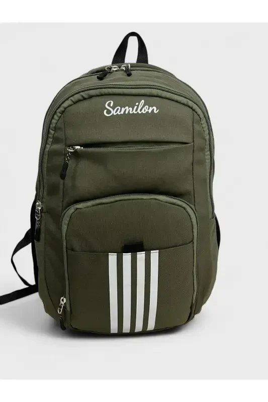 Waterproof Large Unisex School Backpack and Travel Bag-khaki4 - 2