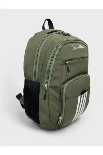 Waterproof Large Unisex School Backpack and Travel Bag-khaki4 - 3