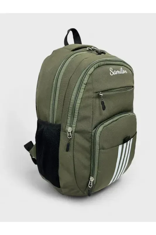 Waterproof Large Unisex School Backpack and Travel Bag-khaki4 - 3