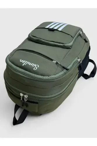 Waterproof Large Unisex School Backpack and Travel Bag-khaki4 - 4