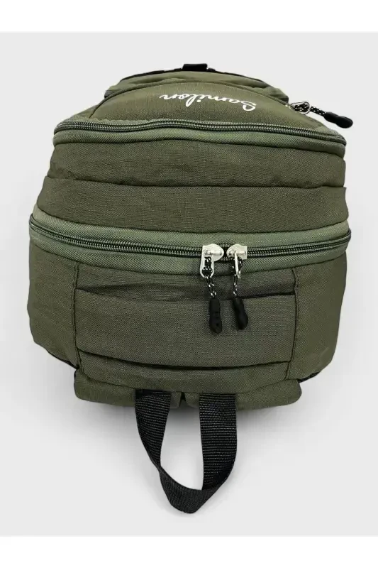 Waterproof Large Unisex School Backpack and Travel Bag-khaki4 - 5