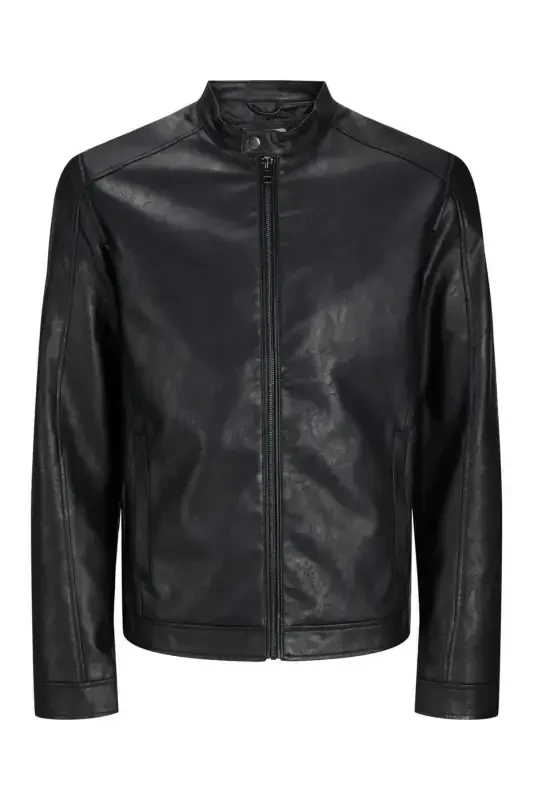 Waterproof leather biker jacket. - 2