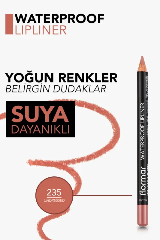 Waterproof Lipliner - Suya Dayanıklı Dudak Kalemi No: 235 Undressed 1.14 g 8690604567485-235 UNDRESSED - 5