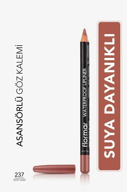 Waterproof Lipliner - Suya Dayanıklı Dudak Kalemi No: 237 Rosy Sand 1.14 g 8690604567508-237 ROSY SAND - FLORMAR