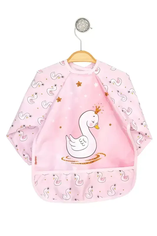 Waterproof Long-Sleeve Baby Swan Pattern Bib & Activity Apron - BEBECHI