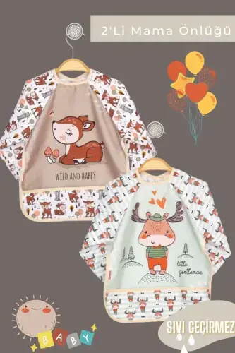 Waterproof Long-Sleeve Feeding & Activity Bib S - 1