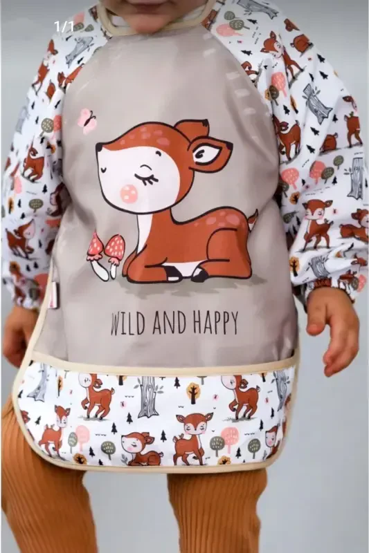 Waterproof Long-Sleeve Feeding & Activity Bib S - 2