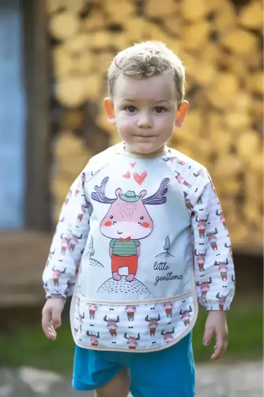 Waterproof Long-Sleeve Feeding & Activity Bib S - 3