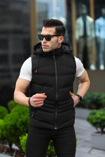 Waterproof Men's Removable Hood Vest - 3