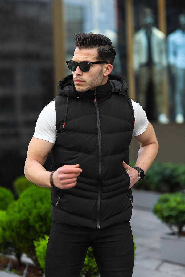 Waterproof Men's Removable Hood Vest - 3