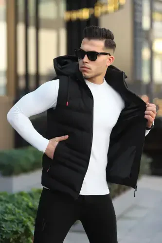 Waterproof Men's Removable Hood Vest - 3