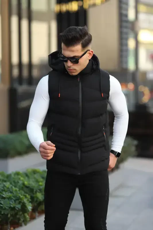 Waterproof Men's Removable Hood Vest - 4