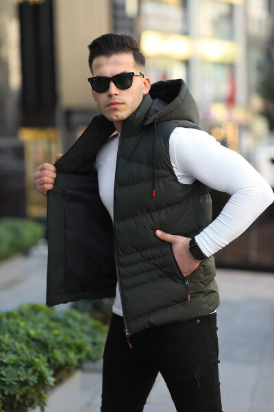 Waterproof Men's Removable Hooded Vest - 1